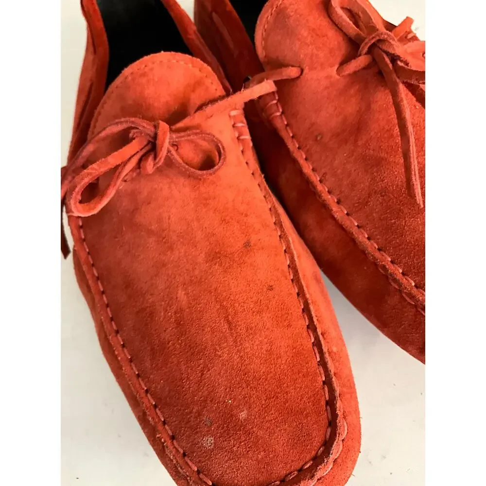 Aurelien SOFTEY SUEDE RED SUEDE DRIVING SHOES